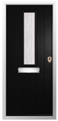 FLINT 4 – Black glazed door
