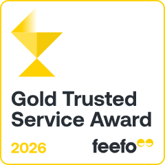 Gold Trusted Service Award 2025 feefo